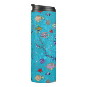 Bouteilles Isothermes Motif de poisson turquoise (Tourné sur la droite)