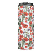 Bouteilles Isothermes Motif de Poppies rouges et violettes (Dos)