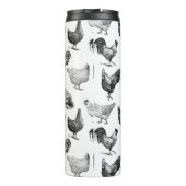 Bouteilles Isothermes Motif de poulet de la ferme Retro Country (Dos)