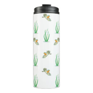 Bouteilles Isothermes Motif de printemps Red Robin Birds et Snowdrops