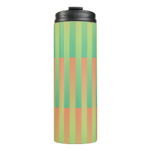 Bouteilles Isothermes Motif de rayures orange vert
