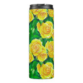 Bouteilles Isothermes Motif de Rose d'aquarelle jaune (Dos)