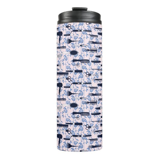 Bouteilles Isothermes Motif de rose de bleu de soin de beauté (Devant)