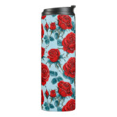Bouteilles Isothermes Motif de roses rouges (Tourné sur la gauche)