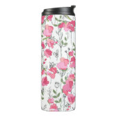 Bouteilles Isothermes Motif de saison sans couture avec pois doux. Sans  (Tourné sur la gauche)