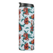 Bouteilles Isothermes Motif de singes joueurs du Lotus Blanc (Tourné sur la droite)