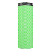 Bouteilles Isothermes Motif de tableau à chèques vert et blanc (Dos)