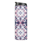 Bouteilles Isothermes Motif de teinture bleu et rouge (Tourné sur la droite)