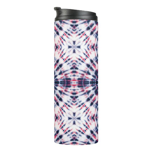 Bouteilles Isothermes Motif de teinture bleu et rouge (Tourné sur la droite)