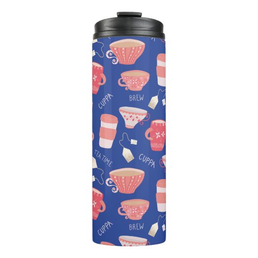 Bouteilles Isothermes motif de thé à thé vintage (Devant)