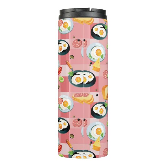 Bouteilles Isothermes Motif de tomate et d'oeufs au plat (Dos)