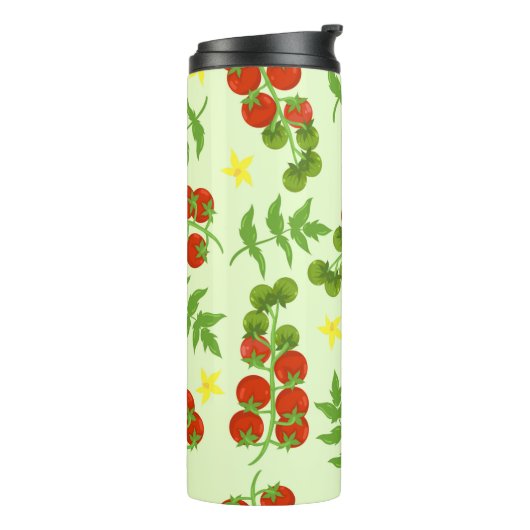 Bouteilles Isothermes Motif de tomate sans joint. Impression végétale. V (Tourné sur la gauche)
