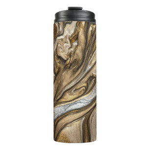 Bouteilles Isothermes Motif de tourbillon de marbre terreux glamour