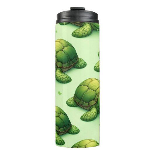 Bouteilles Isothermes Motif de Turtles joyeux (Devant)