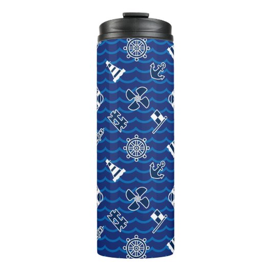 Bouteilles Isothermes Motif de vagues nautique mignon (Devant)