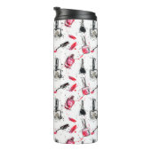 Bouteilles Isothermes Motif de vernis à ongles d'aquarelle (Tourné sur la droite)