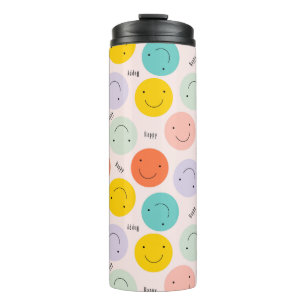 Bouteilles Isothermes Motif de visage joyeux souriant coloré