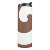 Bouteilles Isothermes Motif de wirl Brown et blanc (Tourné sur la gauche)