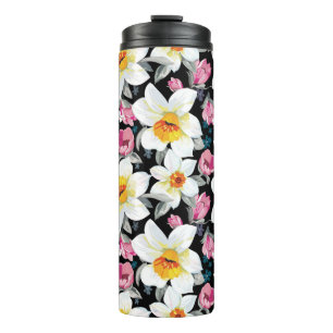 Bouteilles Isothermes Motif d'élégance avec des fleurs de narcisse