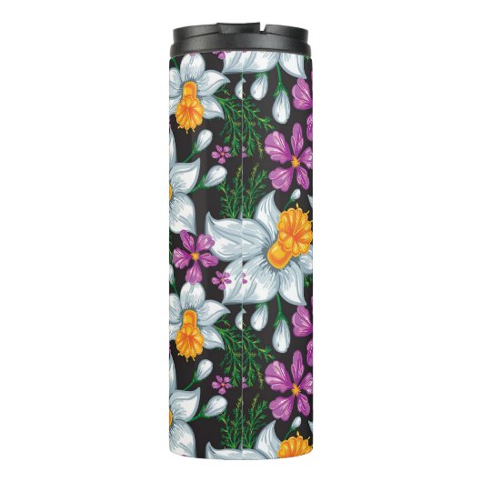 Bouteilles Isothermes Motif d'élégance avec les fleurs 2 de narcisse (Dos)