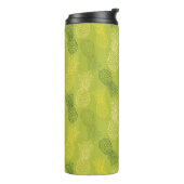 Bouteilles Isothermes Motif d'ensemble d'ananas sur le vert (Tourné sur la gauche)