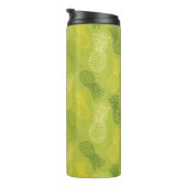 Bouteilles Isothermes Motif d'ensemble d'ananas sur le vert (Tourné sur la droite)