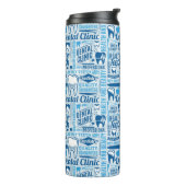 Bouteilles Isothermes Motif dentaire bleu de clinique (Tourné sur la gauche)