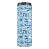 Bouteilles Isothermes Motif dentaire bleu de clinique (Dos)