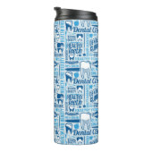 Bouteilles Isothermes Motif dentaire bleu de clinique (Tourné sur la droite)