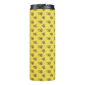 Bouteilles Isothermes Motif des abeilles d'été jaune (Dos)