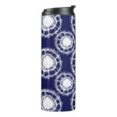 Bouteilles Isothermes Motif des cercles Shibori bleu et blanc (Tourné sur la gauche)