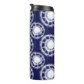 Bouteilles Isothermes Motif des cercles Shibori bleu et blanc (Tourné sur la droite)