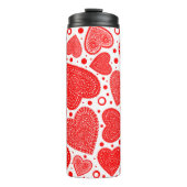 Bouteilles Isothermes Motif des coeurs et des points rouges (Devant)