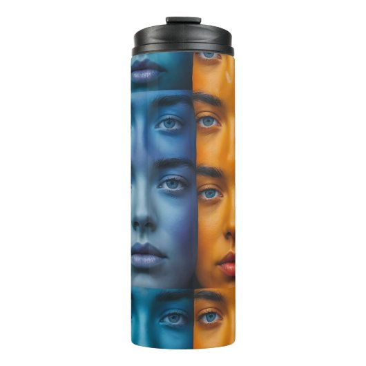 Bouteilles Isothermes Motif des faces colorées (Devant)