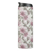 Bouteilles Isothermes Motif des fleurs d'hibiscus roses rousses (Tourné sur la droite)