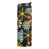 Bouteilles Isothermes Motif des fleurs hippies rétro des années 70 - Vin (Tourné sur la gauche)