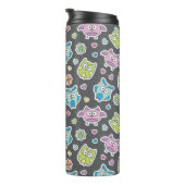 Bouteilles Isothermes motif des hiboux de bande dessinée (Tourné sur la droite)