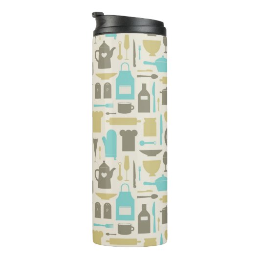 Bouteilles Isothermes Motif des outils de cuisine (Tourné sur la droite)