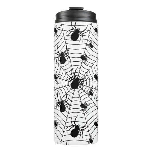 Bouteilles Isothermes Motif d'Halloween Black White araignées (Devant)