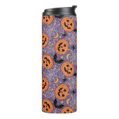 Bouteilles Isothermes Motif d'Halloween violet Jack-O-lanterne (Tourné sur la gauche)