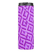 Bouteilles Isothermes Motif diamant à trois tons violet monogramme (Dos)