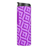 Bouteilles Isothermes Motif diamant à trois tons violet monogramme (Tourné sur la droite)