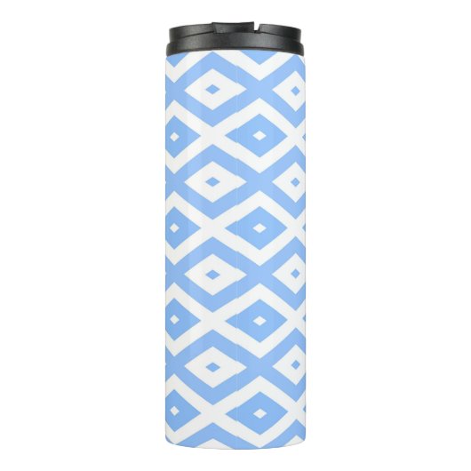 Bouteilles Isothermes Motif diamant bleu et blanc (Dos)