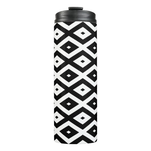 Bouteilles Isothermes Motif diamant noir et blanc (Devant)