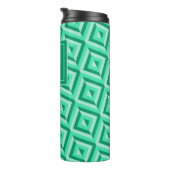 Bouteilles Isothermes Motif diamant trois tons vert Monogramme (Tourné sur la droite)