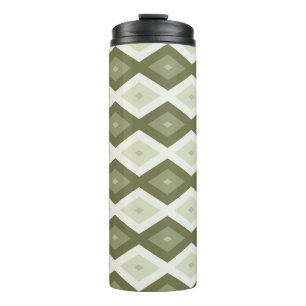 Bouteilles Isothermes Motif diamant vert olive