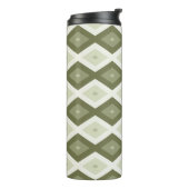 Bouteilles Isothermes Motif diamant vert olive (Tourné sur la gauche)