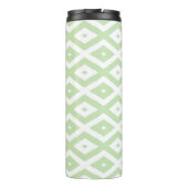 Bouteilles Isothermes Motif diamant vert pâle et blanc (Dos)