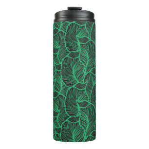 Bouteilles Isothermes motif d'illustration de feuilles vertes