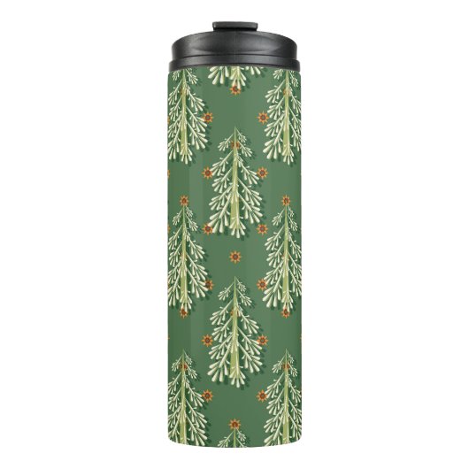 Bouteilles Isothermes Motif d'illustration des arbres de Noël (Devant)